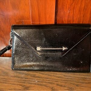 Black Kate Young Clutch with Arrow Detail